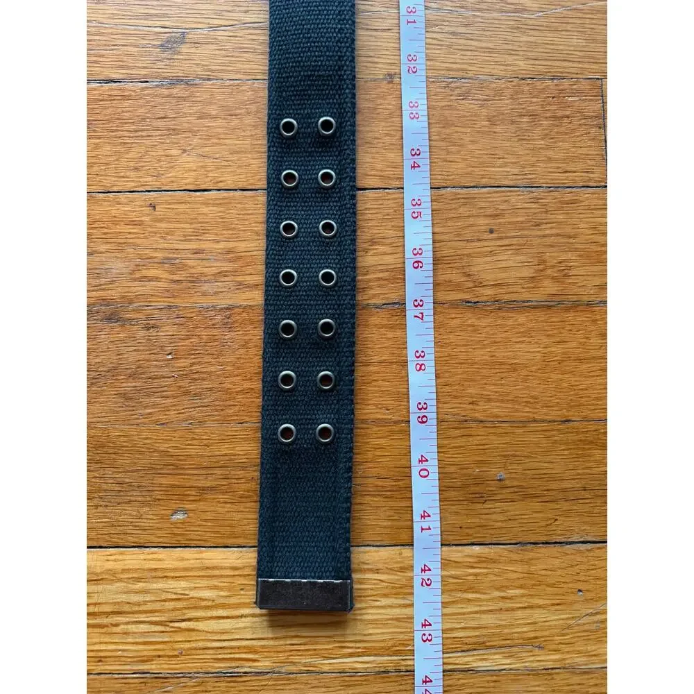 Black Military Style Grommet Belt Womens sz M